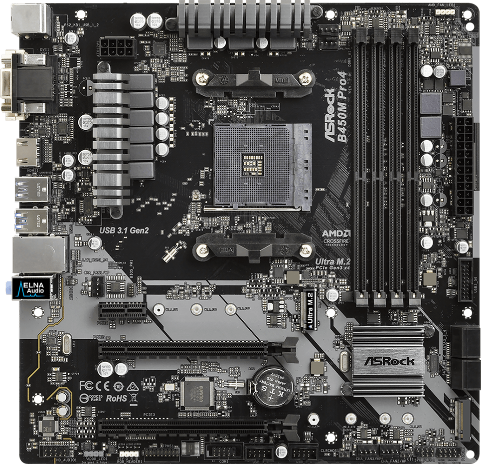 Asrock b450m pro4 установка ssd m2